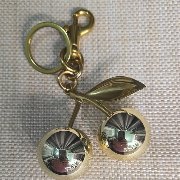 Gold Cherry Key & Card Holder/ Bag Charm - Picture 3 of 3